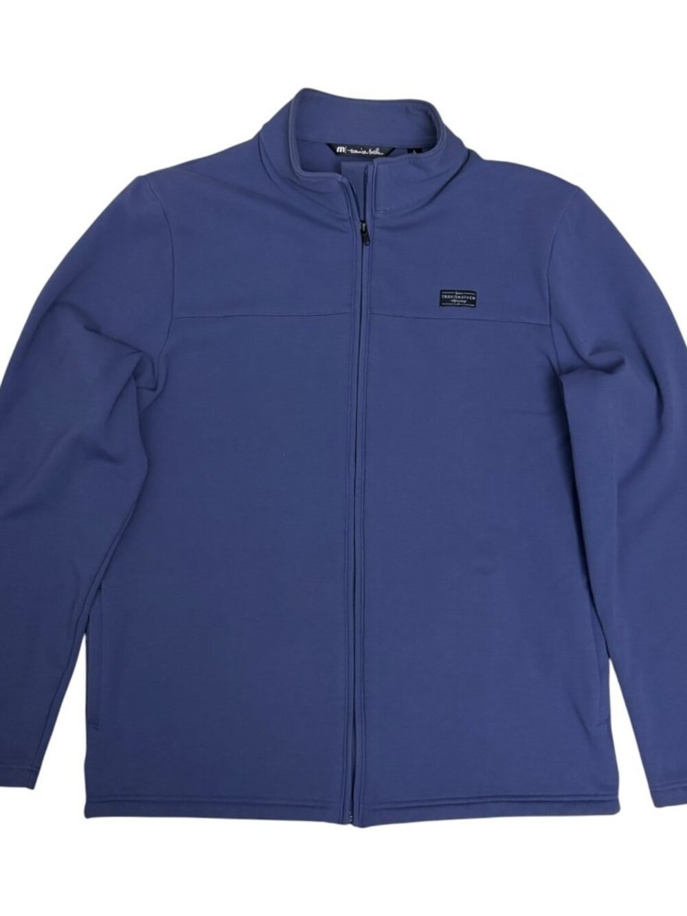 TRAVIS MATHEW GOLF Sweater Jacket Blue Casual Full Zip Fleece-Lined Mens Large